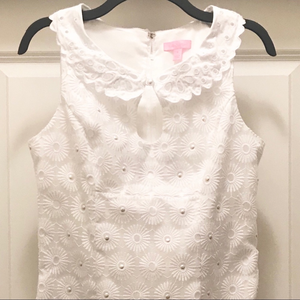 Lilly Pulitzer Nicci Dress Eyelet Lace Peter Pan 6 - Picture 1 of 6